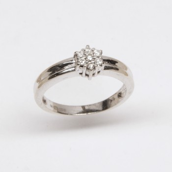 9ct White Gold Diamond Ring